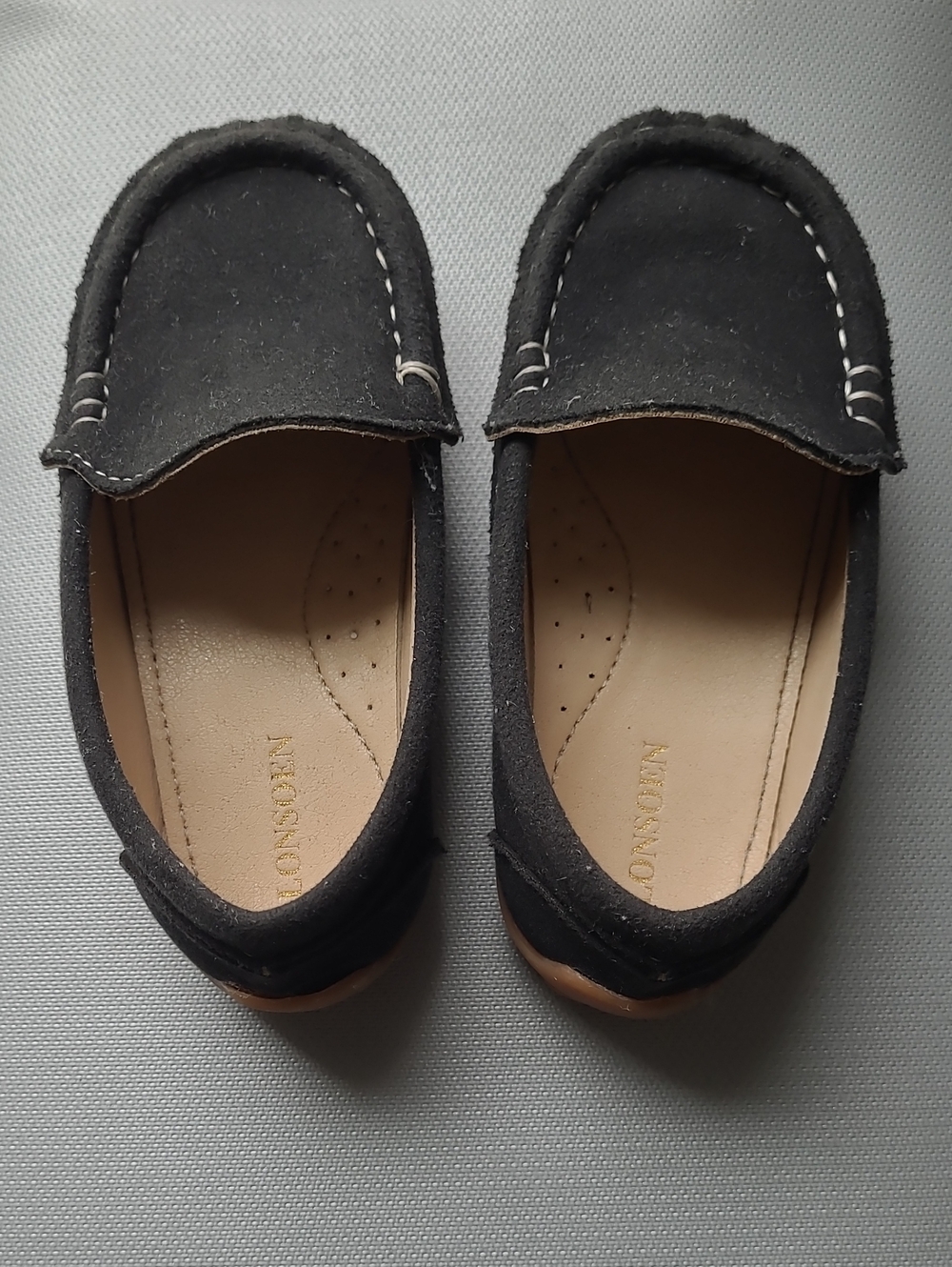 Toddler Boys Shoes Loafers Suede Black Slip On Moccasin Oxford 7
